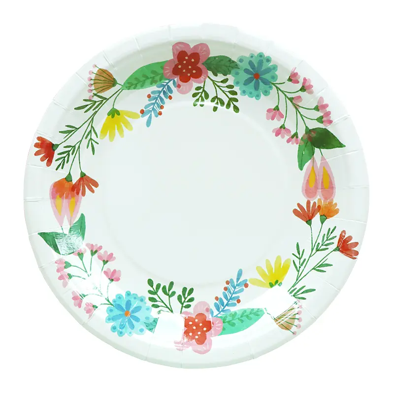 Assiettes en papier pour contact alimentaire